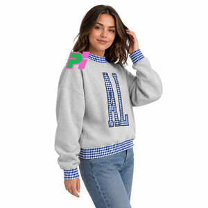 Sudadera de Cuello Alto para Mujer, Estilo Alabama, con Bordado Personalizado de AL, 100% Algodón, Ropa Urbana, Transpirable, Diseño Invernal - Product Image 4