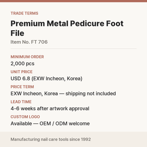 Lime à pieds en métal de qualité supérieure coréenne, logo personnalisé OEM pour la vente en gros aux salons - Product Image 5