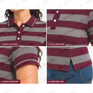 Camiseta Polo de Último Diseño, Ropa de Trabajo Transpirable, Cuello Camisero, Manga Corta, Tela Premium, Camisetas Polo para Mujer - Product Image 4
