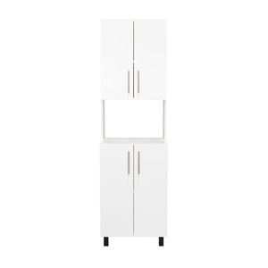 Dispensa da cucina Linden alta 76,8 pollici con due ante, mobiletto per microonde a cinque ripiani - Product Image 6