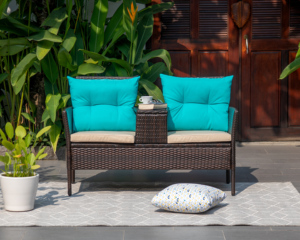 Juego de Sillas de Ratán Modernas de 2 Plazas con Cojín Ligero para Jardín, Hotel, Apartamento, Diseño Contemporáneo, Directo de Fábrica en Vietnam - Product Image 4