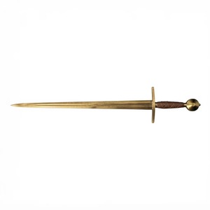 Espada de acero forjada a mano con empuñadura envuelta para exhibición, práctica y uso en disfraces, con hoja inspirada - Product Image 1