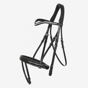 สายบังเหียนเบาะหนังม้าที่มีสิทธิบัตรและแถบคิ้วตกผลึกออกแบบโดยผู้ผลิตโดยตรงทนทานพิเศษ - Product Image 3