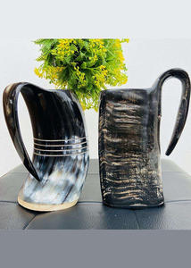 100% Premium Quality Handmade Buffalo Horn <b>Mug</b> with Karvin - Product Image 2