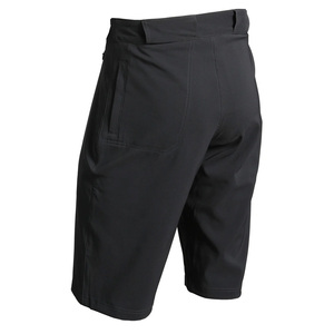 Shorts de cyclisme noirs pour femmes, taille mi-haute, coupe régulière, séchage rapide, avec poches, style décontracté - Product Image 2