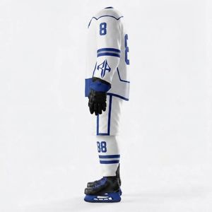 Nuevo Conjunto de Uniforme Profesional de Hockey sobre Hielo de RIVIAN ATLANTIC, Impresión por Transferencia de Calor, Manga Larga, Material 100% Poliéster para Hombre - Product Image 5