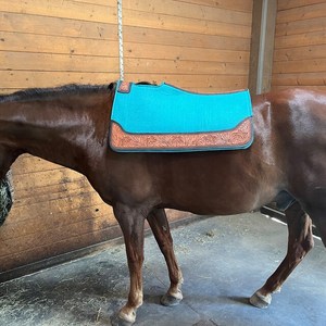 2026 High Quality Contoured Natural Wool Felt Western Dressage Riding Saddle Pad Custom <b>Horse</b> <b>Blanket</b> Premium Handmade - Product Image 1