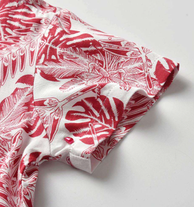 Chemise d'été à manches courtes pour enfants, motif floral, col rabattu, décontractée, pour garçons - Product Image 4