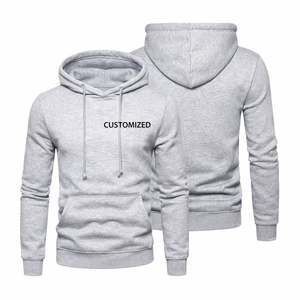 Wholesale Custom <b>men</b> grey hoodie breathable Logo Hoodie Plain <b>Pullover</b> Sweatshirt Unisex Fleece Fashion Apparel streetwear - Product Image 1