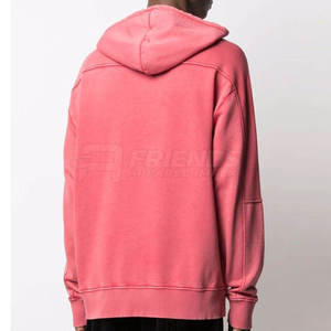 High Quality Streetwear Custom 100% Cotton <b>Winter</b> <b>Hoodie</b> Fleece Blank Zip Vintage Double Layer Acid Wash Sun Faded Distressed - Product Image 3