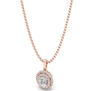 REYES New Arrival 14K 18K <b>Solid</b> <b>Gold</b> Oval Cut 1.21 Carat Moissanite Necklace For Women Luxury GRA Certified Fine Jewelry - Product Image 4
