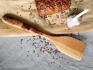 Spatule en bois, ustensile de cuisine, ornement en genévrier, ustensile de cuisine fait main, cadeau, ustensile de cuisine, cadeau de pendaison de crémaillère - Product Image 6