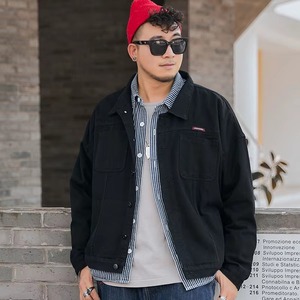 แจ็คเก็ตยีนส์ลำลองไซส์ใหญ่สำหรับฤดูใบไม้ร่วง พร้อมซิปปิด คอตั้ง กันน้ำ สำหรับผู้ชาย-บริการ OEM - Product Image 2