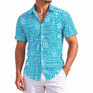 Camisa Hawaiana Aloha Personalizada para Hombre, de Manga Corta, Tejida, Antiarrugas, Sublimada, con Botones, Ropa Casual de Playa y Resort para Verano - Product Image 5