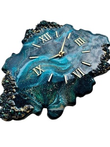 Best Quality Epoxy Resin Wall <b>Clock</b> Customized Home Decor Battery Operated <b>Modern</b> Design for Living Room Wedding Hotel Use - Product Image 2