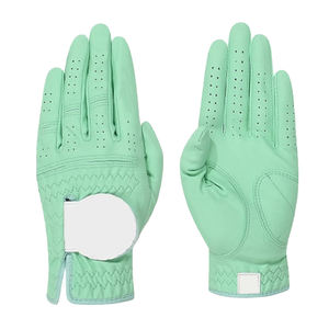 Gants de golf pour hommes, combinaison de cuir d'agneau Cabretta respirant et durable, logo personnalisé - Product Image 1