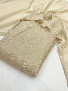 Tissu en dentelle à sequins brodés de perles pour Abaya, Kaftan, vêtements de mode, textile personnalisé, exportateur en gros - Product Image 1