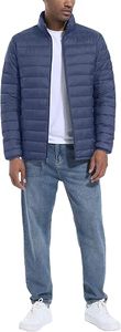 Men's Lightweight <b>Packable</b> Down Coat Waterproof Winter Hooded Stand Collar <b>Jacket</b> Front Logo 100% Filling Casual Storage Pouch - Product Image 3