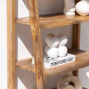 Librería de Madera Vandana Merino Nimbus con Cajón de Ratán, Mueble de Almacenamiento Moderno y Natural - Product Image 4