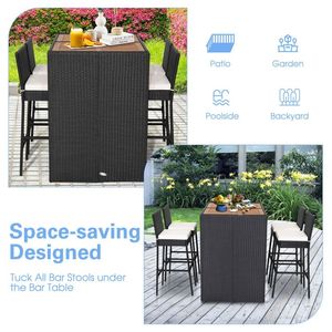 Set da pranzo in legno di acacia per patio, collezione di mobili da 5 pezzi - Product Image 2