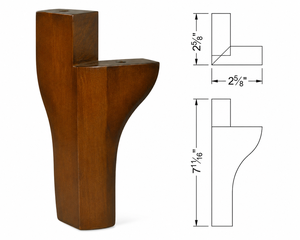Pieds de meubles en bois massif, style Mid-Century Modern, pour table, chaise, armoire, remplacement robuste et de qualité supérieure, pour extérieur, atelier, salon - Product Image 2