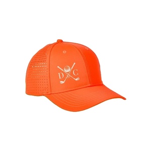 <b>Waterproof</b> Perforated 100% Polyester Light Weight Adjustable Laser Cut Golf Hats Gorras Snapback Custom 6 Panel Golf <b>Caps</b> - Product Image 5