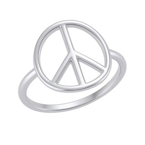 Trendy Elegant Luxury Peace <b>Sign</b> Ring 925 Sterling Silver Boho Dainty Statement Minimalist Engagement <b>Wedding</b> Jewelry For Womens - Product Image 4