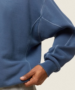 Sweat-shirt surdimensionné personnalisé avec logo pour homme, 400-600 GSM, épais et lourd, vierge, avec épaules tombantes et motif imprimé - Product Image 2
