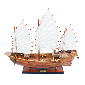 Modèle de bateau de guerre chinois en cèdre B405, peint à la main, décoration nautique, cadeau pour collectionneur, décoration d'intérieur, 69Lx16Wx60H cm - Product Image 2