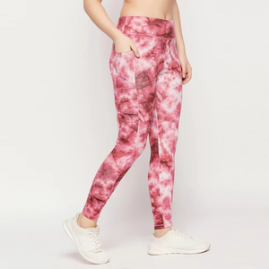 Leggings de yoga taille haute pour femmes, imprimés floraux, extensibles, pour la gym et l'entraînement, vêtements de sport, impression personnalisée disponible - Product Image 4