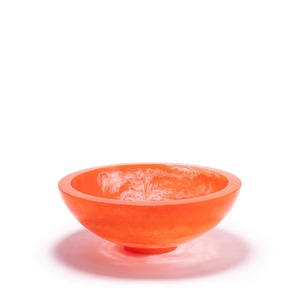 Bol à salade en résine bleue polie, écologique et fait main, avec motif tourbillonnant en glaçure marbrée, vaisselle ronde - Product Image 3