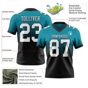 Camiseta de Fútbol Personalizada Color Verde Azulado, Blanca y Negra, con Malla, Auténtica, a la Moda, Conjunto de Ropa para Fanáticos del Fútbol, Diseño de Camisetas de Fútbol de Selecciones Nacionales - Product Image 2
