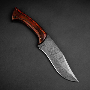 Couteau de chasse à lame fixe de haute qualité en acier Damas, couteaux de camping avec poignées personnalisées pour les détaillants - Product Image 2