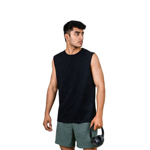 Débardeur Homme Personnalisé à Col Rond Sans Manches Respirant Écologique avec Logo Personnalisé, Couleur au Choix, Séchage Rapide, Anti-Transpiration pour la Gym - Product Image 5