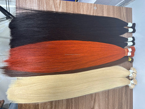 Cabello a granel Rojo color100 % Virgen sin procesar Onda profunda natural Trenzado a granel Cabello humano Sin trama para trenzar extensiones de cabello - Product Image 2