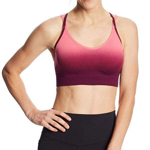 Custom Women Gym Crop <b>Bra</b> Seamless Knit Sports <b>Bra</b> for Boutique Gym Retail Wholesale - Product Image 5