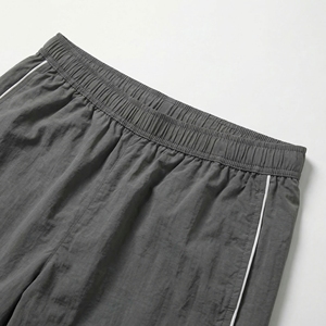 กางเกงวอร์มลายทางสีเทา | กางเกงวิ่งแถบข้างกางเกงวอร์มสตรีทแวร์ทรงโอเวอร์ไซส์ | ผู้ผลิต OEM ตามสั่ง - Product Image 3