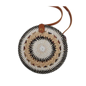 Sac Bali rond en rotin du Vietnam, tissé à la main en rotin naturel, pour accessoires d'été, plage, voyage, shopping et vente au détail - Product Image 1