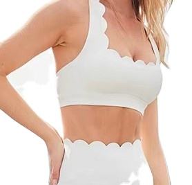 Soutien-gorge de yoga sexy à col carré pour femmes soutien-gorge de sport doux à faible impact avec logo avant haut d'entraînement respirant - Product Image 4