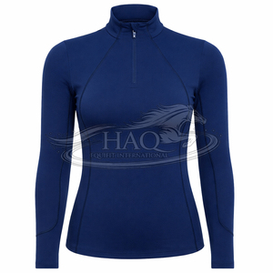 Haut d'équitation personnalisé haut de gamme pour femme, sous-vêtement de base à manches longues, respirant, pour la compétition, fabriqué par le fabricant - Product Image 1