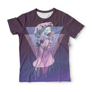 Geometric Pattern Men's Short Sleeve T-<b>Shirt</b> O-Neck Regular Fit Sublimation Print Casual Style <b>100</b>% <b>Polyester</b> Woven Fabric - Product Image 5