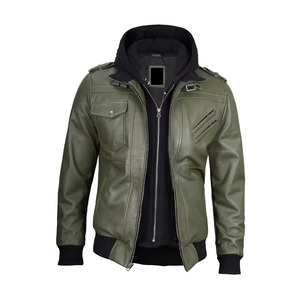 Chaqueta de Cuero Genuino de Alta Calidad para Hombre, Estilo Motociclista Clásico, Logotipo Personalizado, Chaqueta de Cuero de Moda para Invierno - Product Image 1