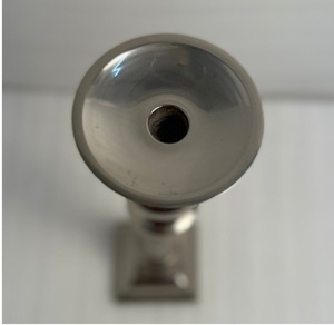 Traditional Brass <b>Candle</b> Holder With Nickel Finish For Festive Decoration And Luxury Home Styling - Product Image 4