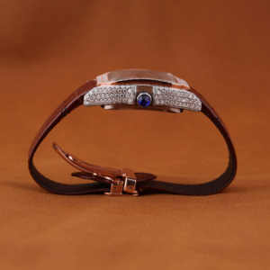 Nuevo Reloj Mecánico Analógico Premium con Cristal Cuadrado, Media Incrustación de Diamantes Moissanite, Estilo Hip Hop Lujoso de Alta Calidad - Product Image 4