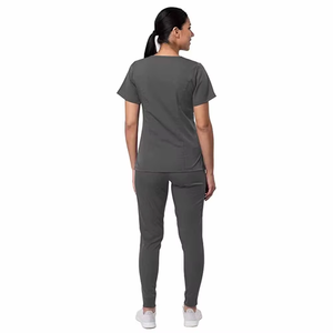 Uniforme de Enfermera para Mujer, Blusa Casual de Manga Corta, Ropa de Trabajo para Farmacia, Hospital, Médico, Enfermería, Pantalones Estilo Jogger con Cuello en V - Product Image 2