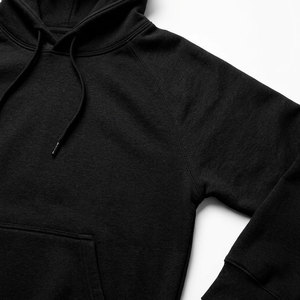 Sweat à capuche noir léger en polyester à manches longues pour homme, haut de sport respirant à séchage rapide pour l'entraînement et la course à pied - Product Image 4