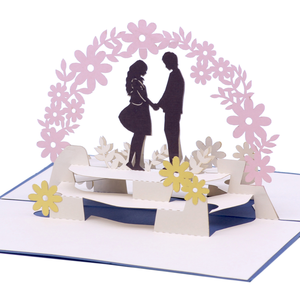 Wholesale Luxury Wedding 3D Pop up Card <b>Handmade</b> <b>Paper</b> Customized Shape Digital Printing Vietnam Manufacturer Greeting Card - Product Image 4