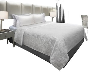 Drap plat en polyester Queen pour hôtel américain, 100 fils, respirant, collection de literie de luxe unie pour un sommeil confortable - Product Image 3