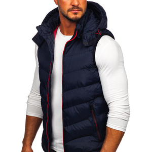Wholesale <b>Winter</b> Casual Sleeveless Puffer Vest <b>Jacket</b> for Men Soft Lightweight Linen Plain Dyed Sizes Available in Puls Vests - Product Image 2