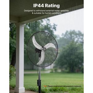 Ventilatore a piantana industriale da 30 pollici ad alta velocità, 9100 CFM, oscillante a 85 gradi, 3 velocità - Product Image 6